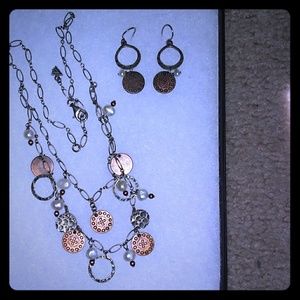 Silpada necklace & earrings set